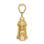 FJC Finejewelers 14k Yellow Gold 3d Brant Point Lighthouse Nantucket Harbor  Ma Charm