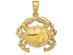 FJC Finejewelers 14k Yellow Gold Crab Polish Charm