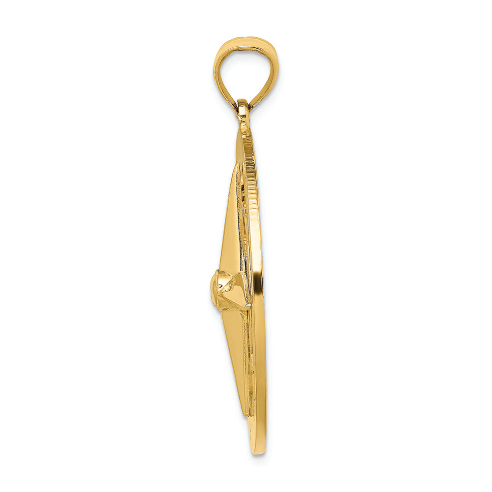 FJC Finejewelers 14k Yellow Gold Nautical Compass Charm