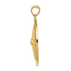 FJC Finejewelers 14k Yellow Gold Nautical Compass Charm