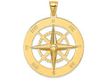 FJC Finejewelers 14k Yellow Gold Nautical Compass Charm