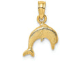 FJC Finejewelers 14k Yellow Gold Mini Dolphin Jumping Charm