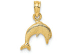 FJC Finejewelers 14k Yellow Gold Mini Dolphin Jumping Charm