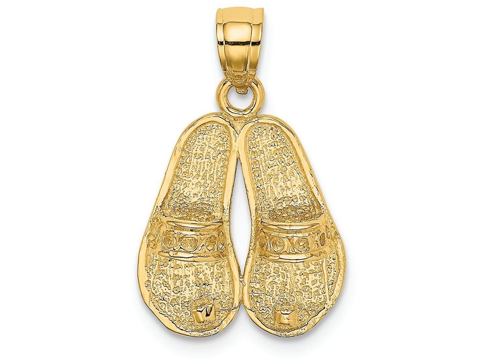 FJC Finejewelers 14k Yellow Gold Bahamas Double Sandals Charm