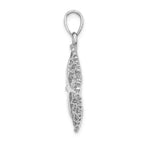 FJC Finejewelers 14k White Gold Starfish Polish Filigree Charm