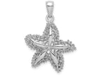 FJC Finejewelers 14k White Gold Starfish Polish Filigree Charm