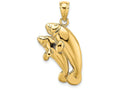 FJC Finejewelers 14k Yellow Gold Double Manatees Charm