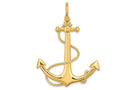 FJC Finejewelers 14k Yellow Gold 3d Large Anchor with Rope Entwined with Flat Tips Charm