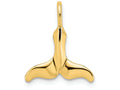 FJC Finejewelers 14k Yellow Gold Mini Whale Tail Polish Charm
