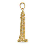 FJC Finejewelers 14k Yellow Gold 3d Cape May Nj Lighthouse Charm