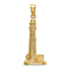 FJC Finejewelers 14k Yellow Gold 3d Cape May Nj Lighthouse Charm