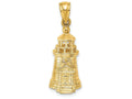 FJC Finejewelers 14k Yellow Gold 3d Brant Point Lighthouse Nantucket Harbor  Ma Charm