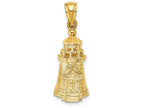 FJC Finejewelers 14k Yellow Gold 3d Brant Point Lighthouse Nantucket Harbor  Ma Charm