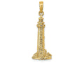 FJC Finejewelers 14k Yellow Gold 3d Fenwick Island Lighthouse  De Charm