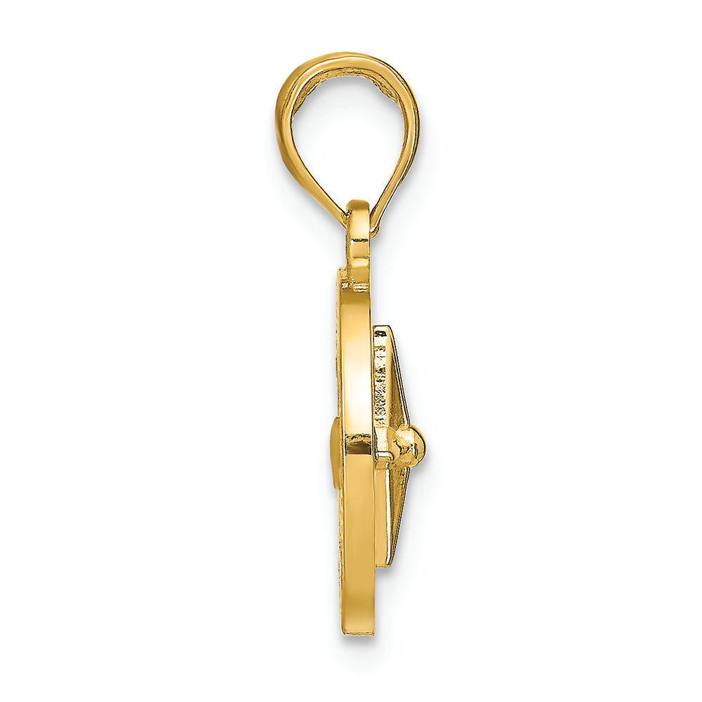 FJC Finejewelers 14k Yellow Gold Nautical Compass Charm