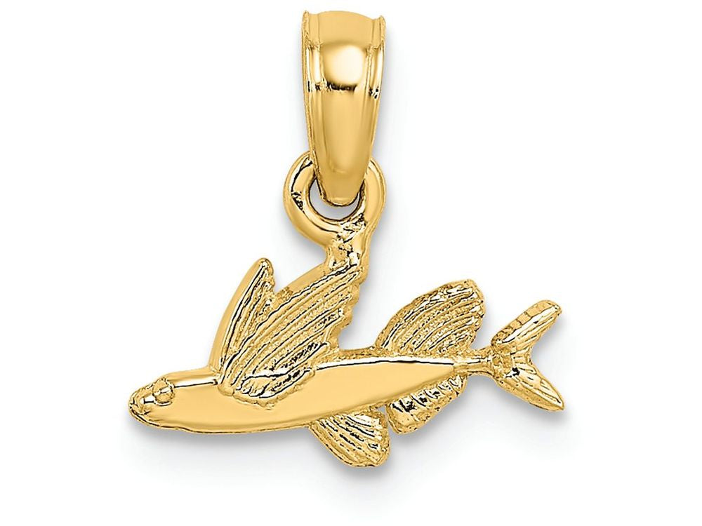 FJC Finejewelers 14k Yellow Gold Mini Flying Fish Charm
