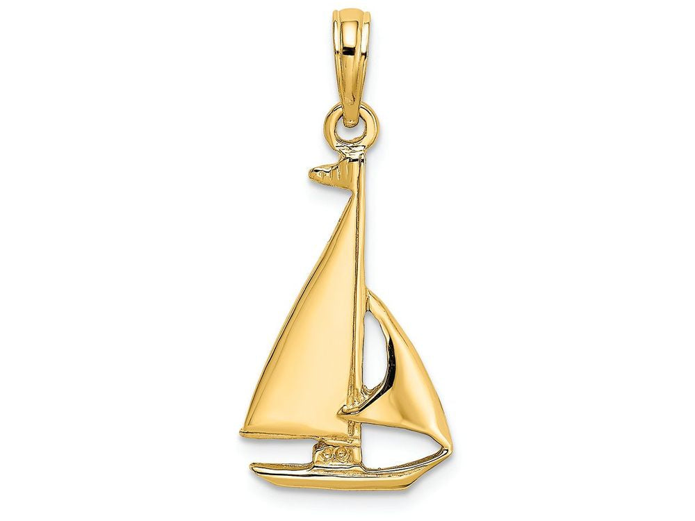 FJC Finejewelers 14k Yellow Gold Sailboat Charm