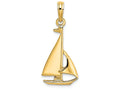 FJC Finejewelers 14k Yellow Gold Sailboat Charm