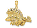FJC Finejewelers 14k Yellow Gold Lion Fish Polish Charm