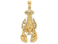 FJC Finejewelers 14k Yellow Gold Moveable Lobster Charm