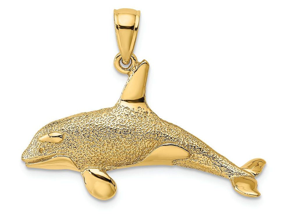 FJC Finejewelers 14k Yellow Gold Killer Whale Polish Charm