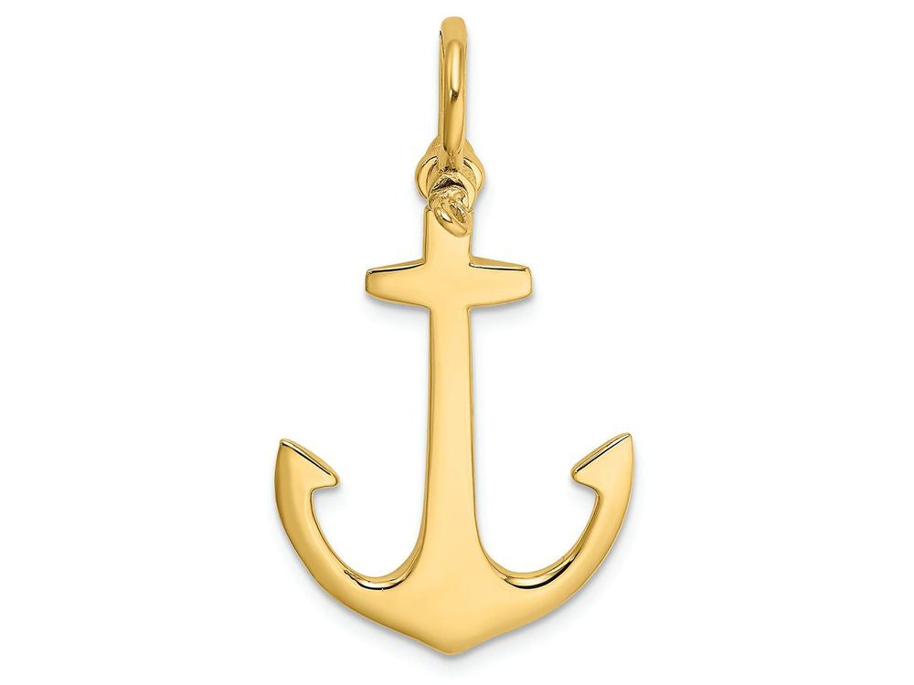 FJC Finejewelers 14k Yellow Gold 3d Anchorshackle Bail Charm