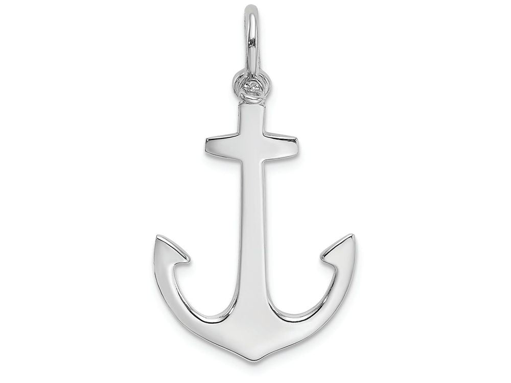 FJC Finejewelers 14k White Gold 3d Anchorshackle Bail Charm