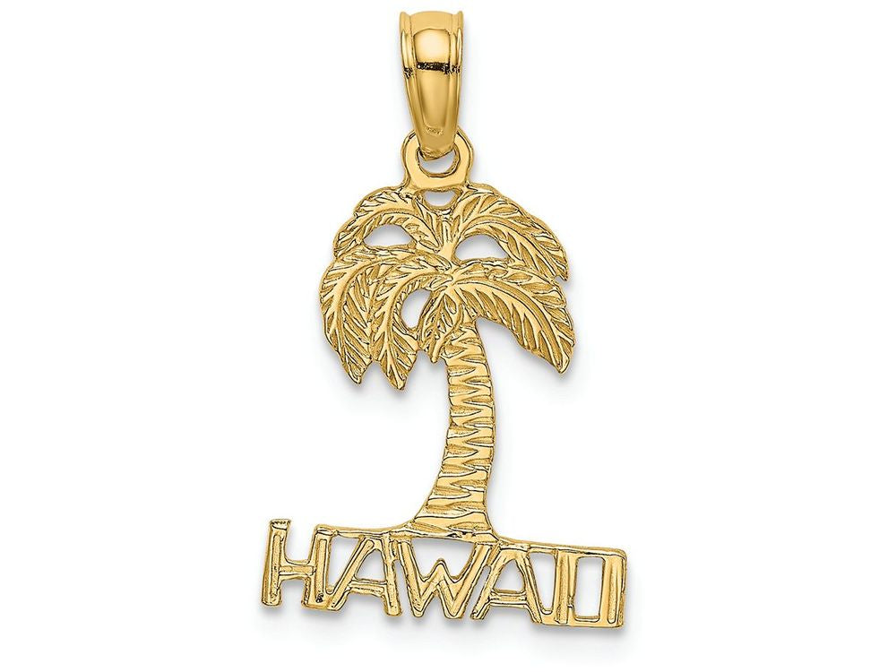 FJC Finejewelers 14k Yellow Gold Hawaii Under Palm Treeflat Charm