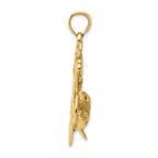 FJC Finejewelers 14k Yellow Gold Anchor with Shark 2D Charm