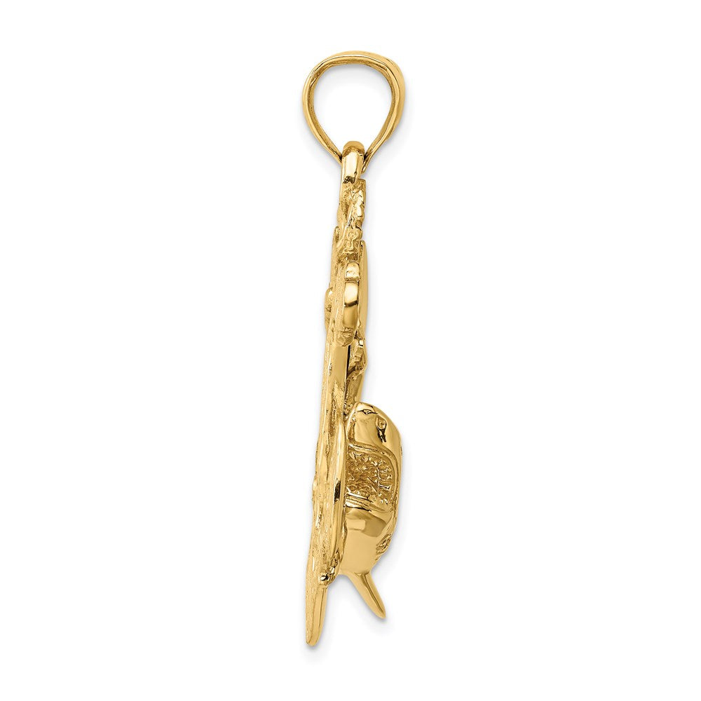 FJC Finejewelers 14k Yellow Gold Anchor with Shark 2D Charm