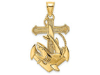 FJC Finejewelers 14k Yellow Gold Anchor with Shark 2D Charm