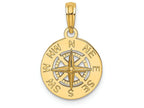 FJC Finejewelers 14k Yellow Gold Mini Nautical Compass Charm