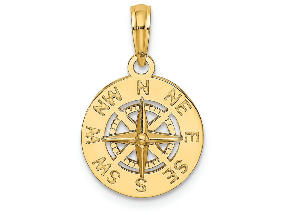 FJC Finejewelers 14k Yellow Gold Mini Nautical Compass Charm