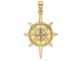FJC Finejewelers 14k Yellow Gold Star Frame with Nautical Compass Center Charm