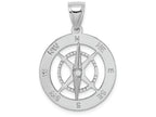 FJC Finejewelers 14k White Gold Nautical Compass with Moveable Needle Charm
