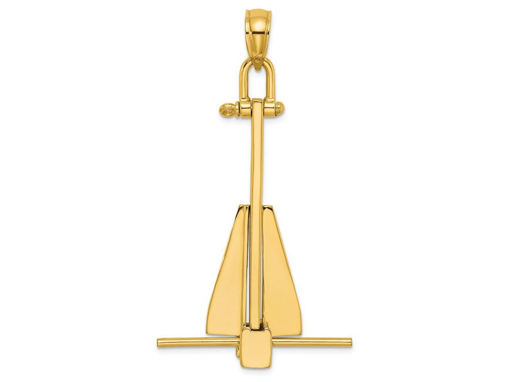 FJC Finejewelers 14k Yellow Gold 3d Anchormoveable Charm