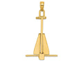 FJC Finejewelers 14k Yellow Gold 3d Anchormoveable Charm