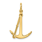 FJC Finejewelers 14k Yellow Gold 3d Kedge Anchor2 Piece Moveable Shackle Bail Charm