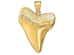 FJC Finejewelers 14k Yellow Gold 3d Shark Tooth Polish Charm
