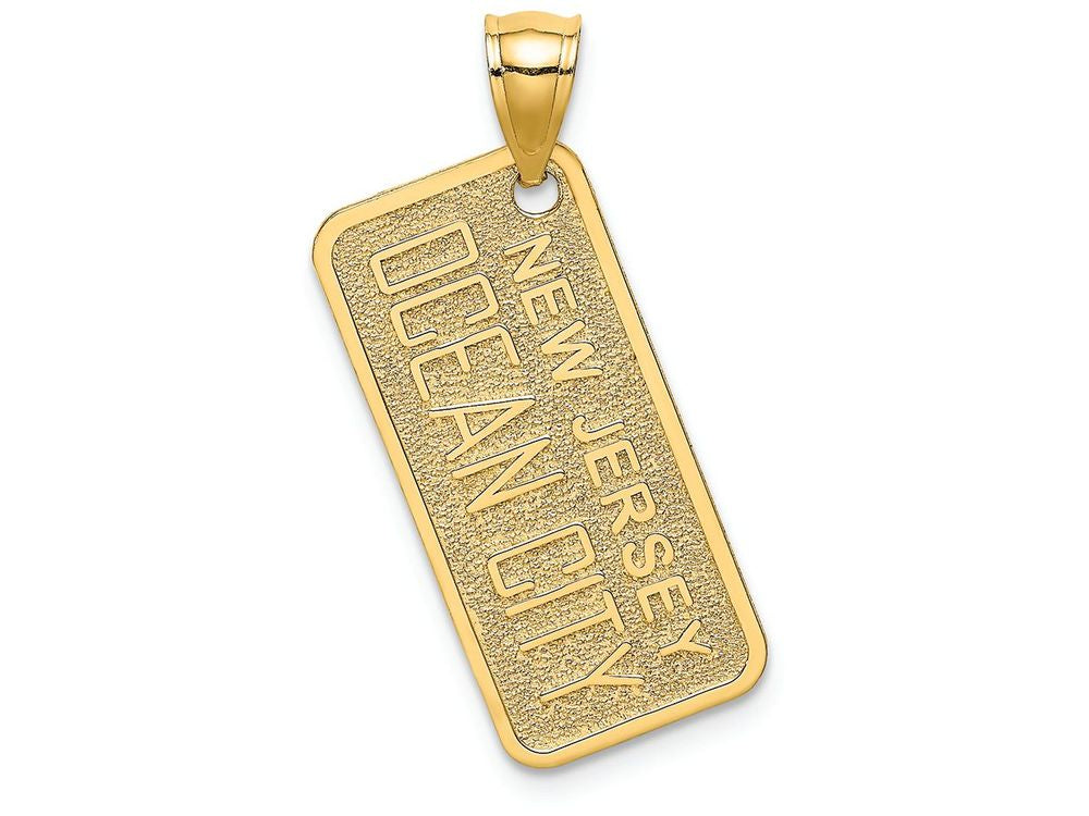 FJC Finejewelers 14k Yellow Gold Ocean City Nj License Plate Large Charm