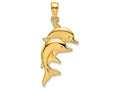 FJC Finejewelers 14k Yellow Gold Double Dolphins Charm