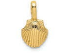 FJC Finejewelers 14k Yellow Gold Mini Scallop Shell with Fixed Bail Charm