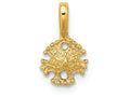 FJC Finejewelers 14k Yellow Gold Mini Sand Dollar with Fixed Bail Charm