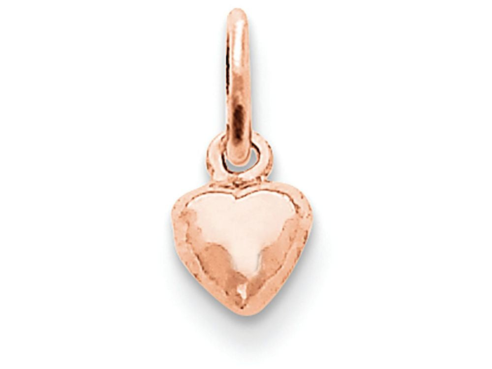 FJC Finejewelers 14k Rose Gold Solid Polished 3dimensional Small Heart Charm