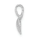 FJC Finejewelers 14k White Gold Mini Clam Shell with Fixed Bail Charm