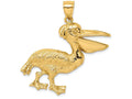 FJC Finejewelers 14k Yellow Gold Pelican with Mouth Open Charm