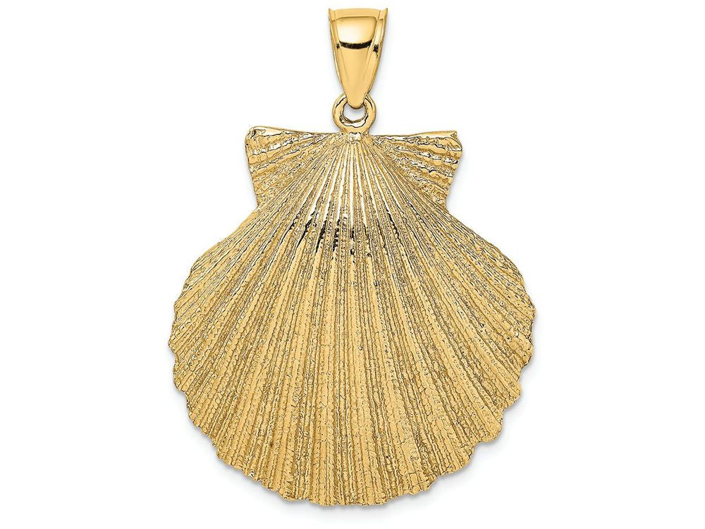 FJC Finejewelers 14k Yellow Gold Scallop Shell Charmtextured