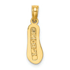 FJC Finejewelers 14k Yellow Gold Lbi Single Flip-flop (long Beach Island) Charm