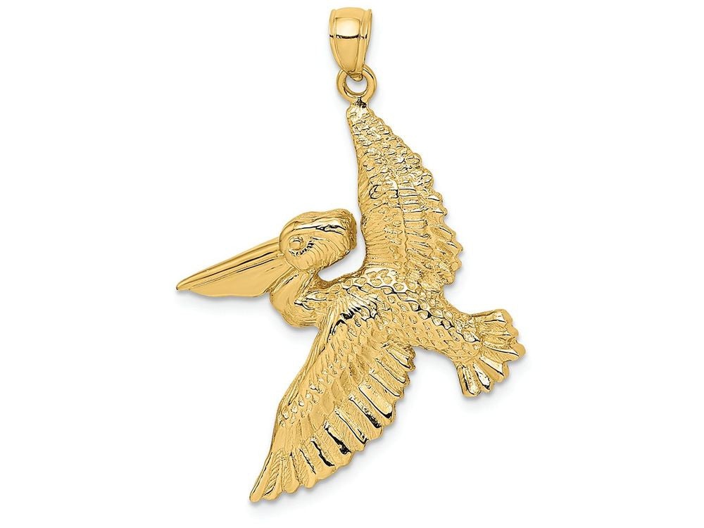 FJC Finejewelers 14k Yellow Gold Flying Pelican Charm