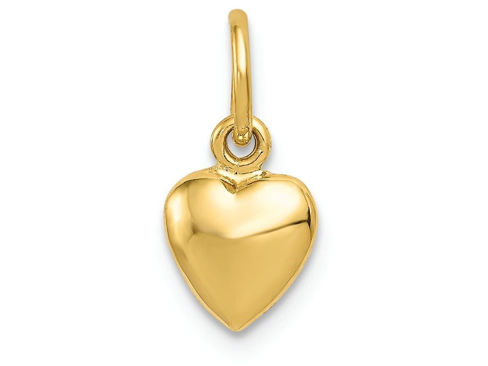 FJC Finejewelers 14k Yellow Gold Solid Polished 3dimensional Medium Heart Charm